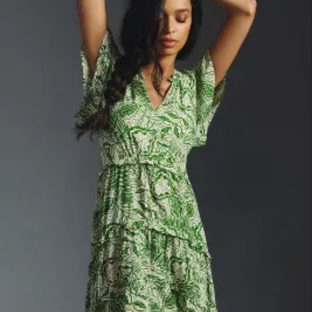 Anthropologie Robin Tiered Mini Dress